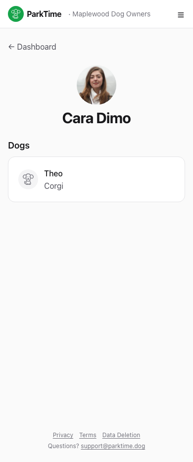 Viewing a neighbor's member profile